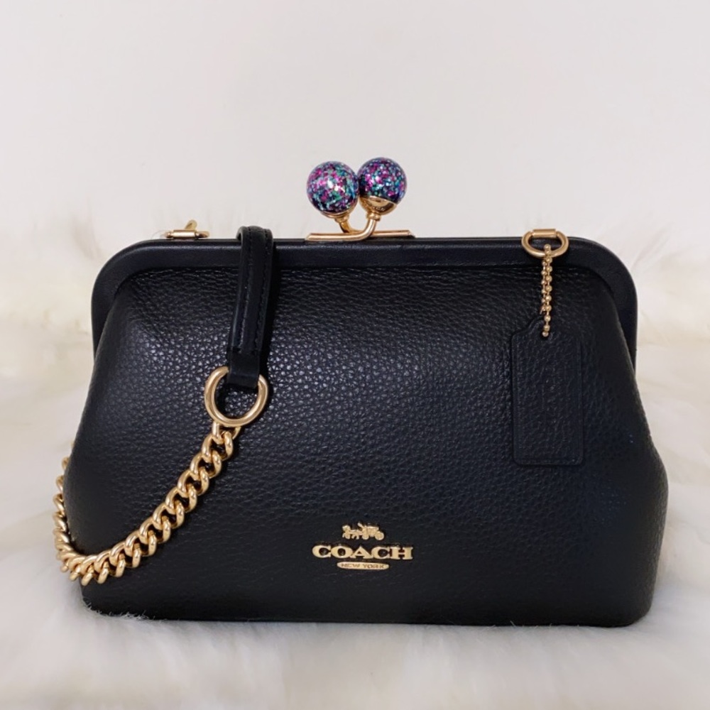 New💃Coach Nora Kisslock Crossbody Purse